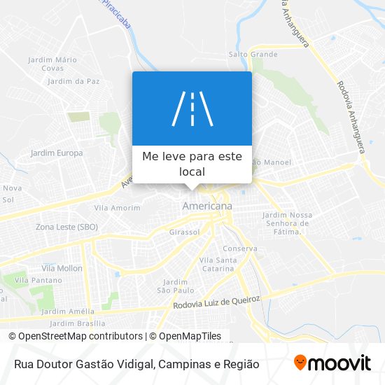 Rua Doutor Gastão Vidigal mapa
