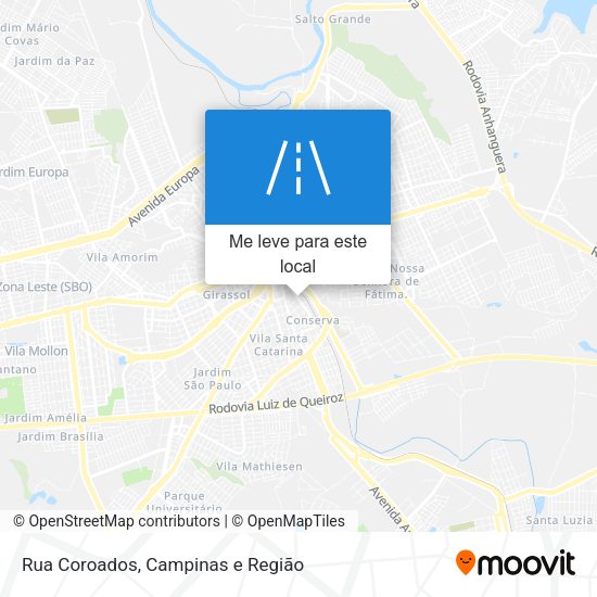 Rua Coroados mapa