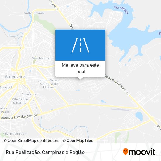Rua Realização mapa