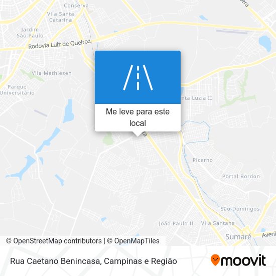 Rua Caetano Benincasa mapa