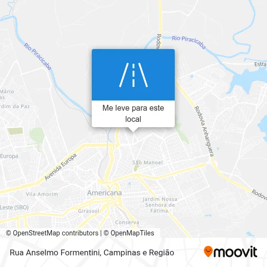 Rua Anselmo Formentini mapa