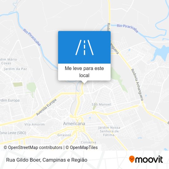 Rua Gildo Boer mapa
