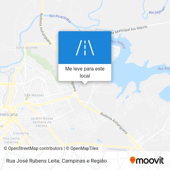 Rua José Rubens Leite mapa