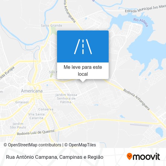 Rua Antônio Campana mapa
