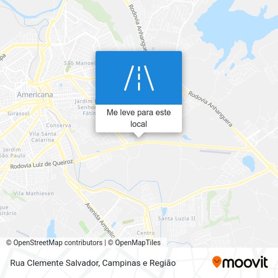 Rua Clemente Salvador mapa
