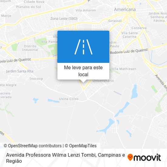 Avenida Professora Wilma Lenzi Tombi mapa