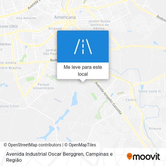 Avenida Industrial Oscar Berggren mapa