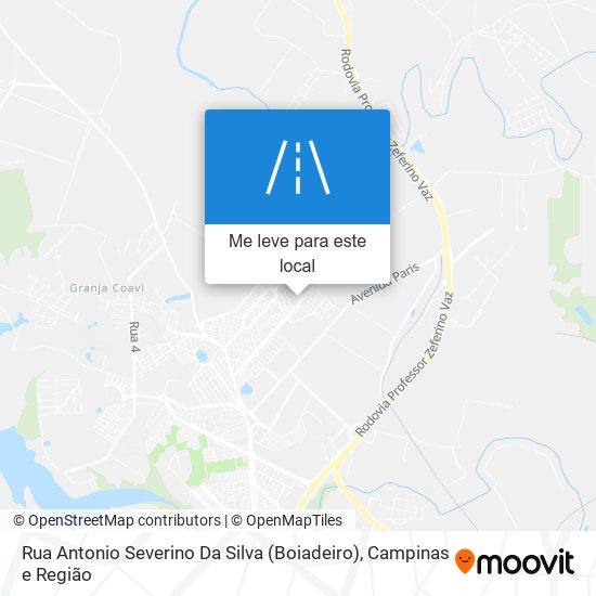 Rua Antonio Severino Da Silva (Boiadeiro) mapa