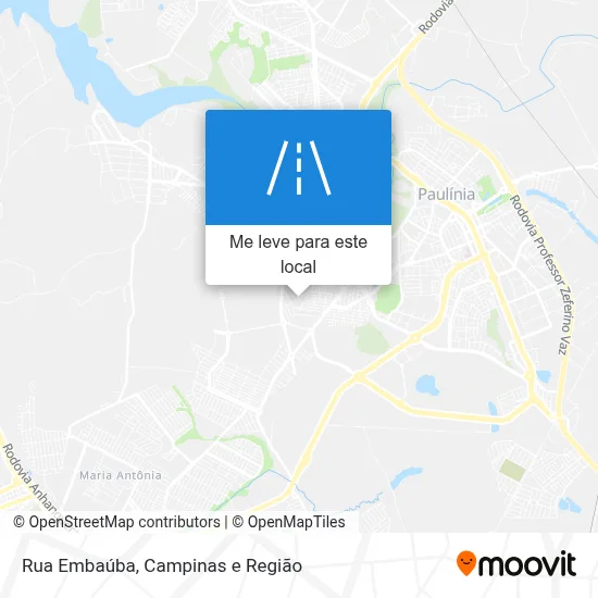 Rua Embaúba mapa