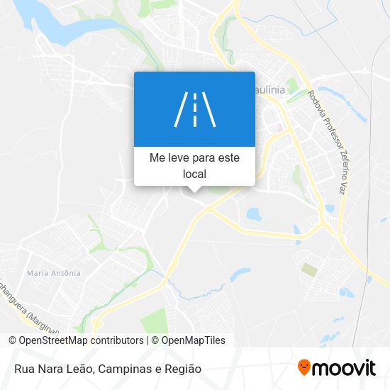 Rua Nara Leão mapa