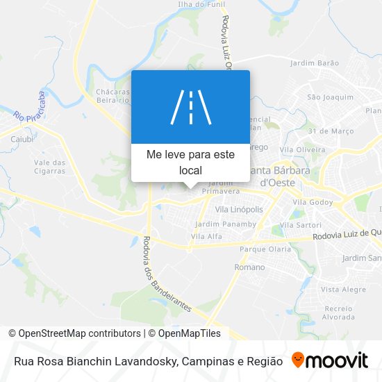 Rua Rosa Bianchin Lavandosky mapa