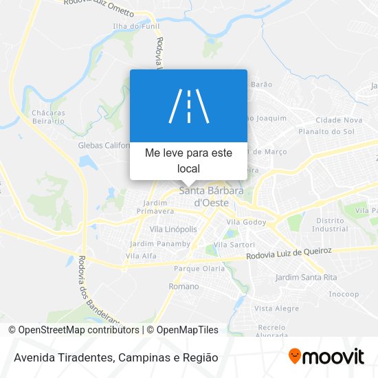 Avenida Tiradentes mapa