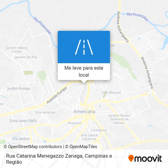 Rua Catarina Menegazzo Zanaga mapa