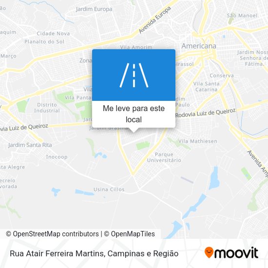 Rua Atair Ferreira Martins mapa