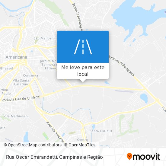 Rua Oscar Emirandetti mapa