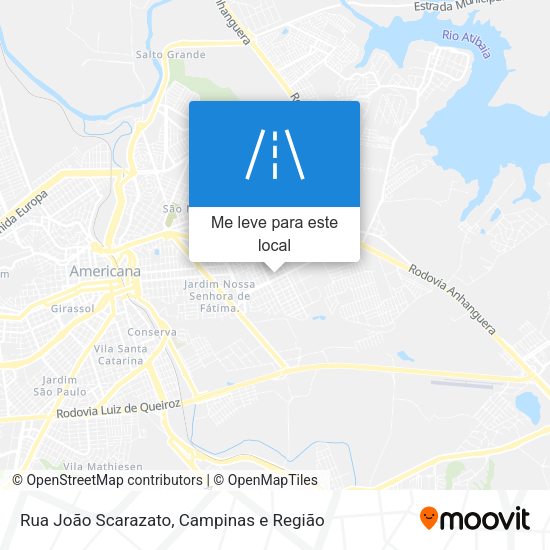 Rua João Scarazato mapa