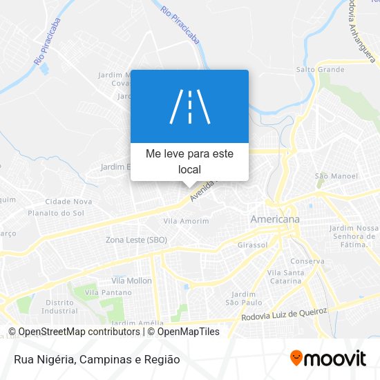 Rua Nigéria mapa