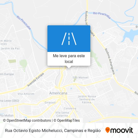 Rua Octavio Egisto Michelucci mapa