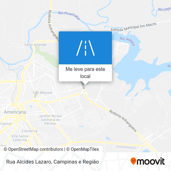 Rua Alcides Lazaro mapa
