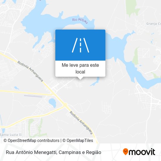 Rua Antônio Menegatti mapa