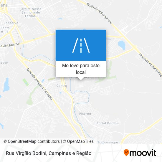 Rua Virgílio Bodini mapa