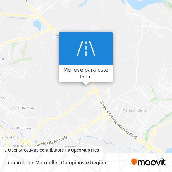 Rua Antônio Vermelho mapa