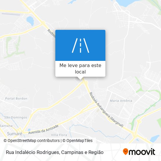 Rua Indalécio Rodrigues mapa