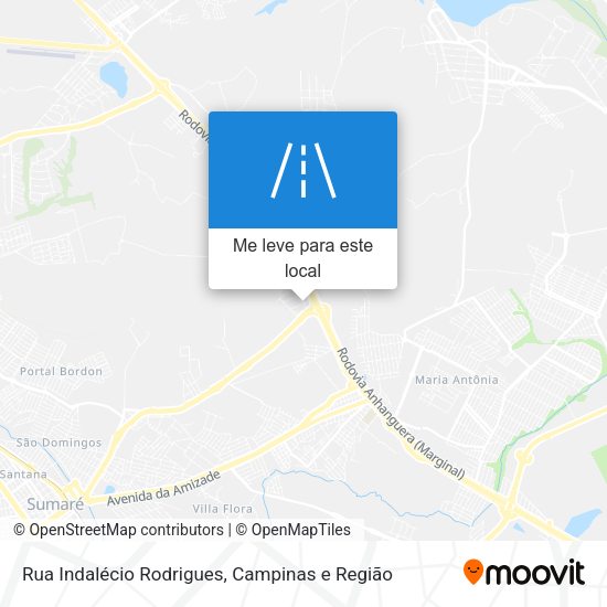 Rua Indalécio Rodrigues mapa