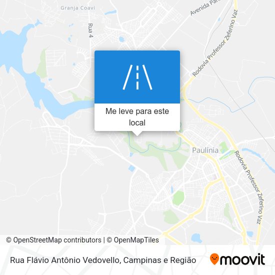 Rua Flávio Antônio Vedovello mapa