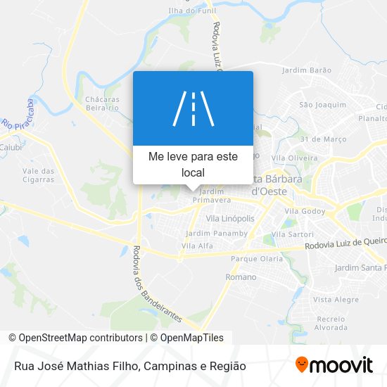 Rua José Mathias Filho mapa