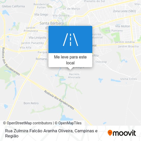 Rua Zulmira Falcão Aranha Oliveira mapa