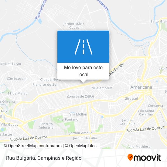 Rua Bulgária mapa