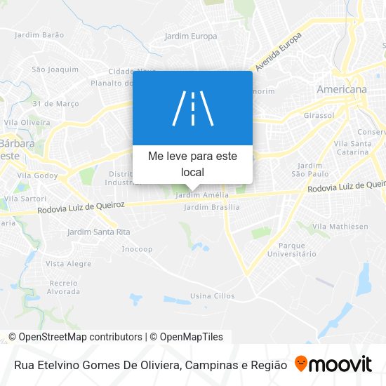 Rua Etelvino Gomes De Oliviera mapa