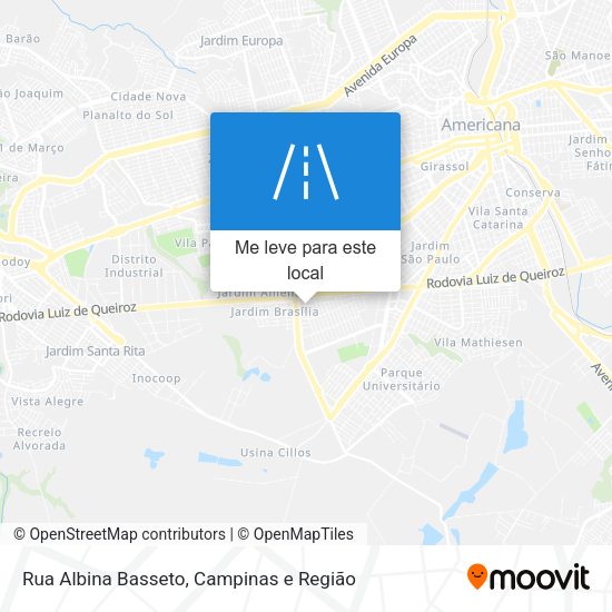 Rua Albina Basseto mapa