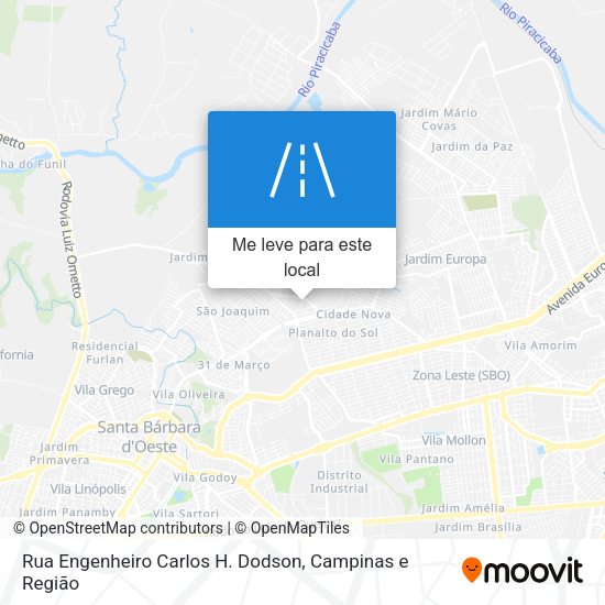 Rua Engenheiro Carlos H. Dodson mapa