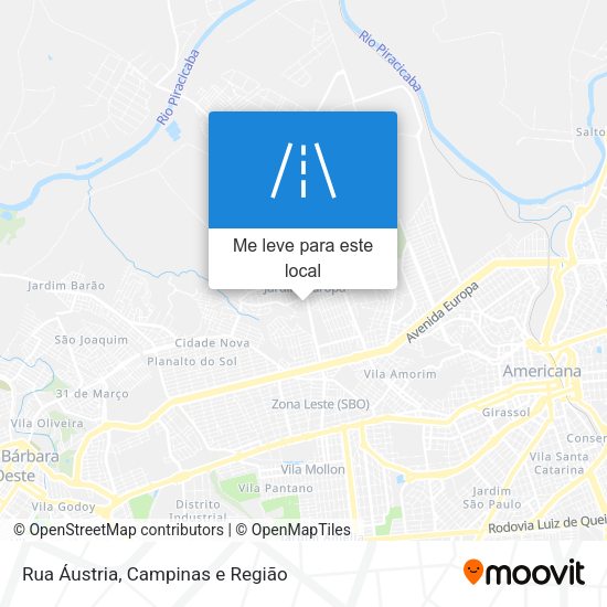 Rua Áustria mapa