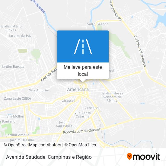 Avenida Saudade mapa