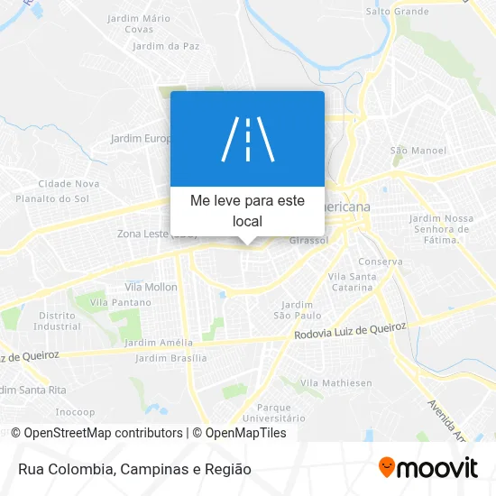 Rua Colombia mapa