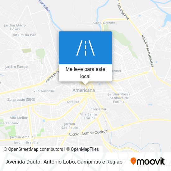 Avenida Doutor Antônio Lobo mapa