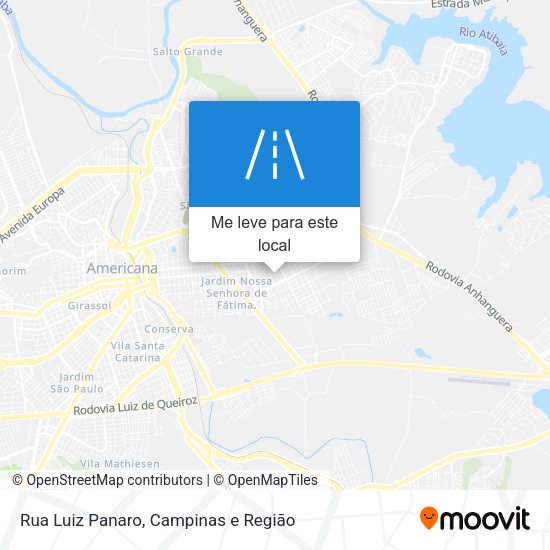 Rua Luiz Panaro mapa