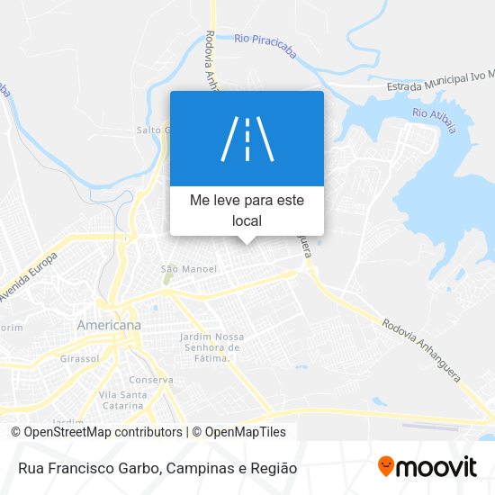 Rua Francisco Garbo mapa