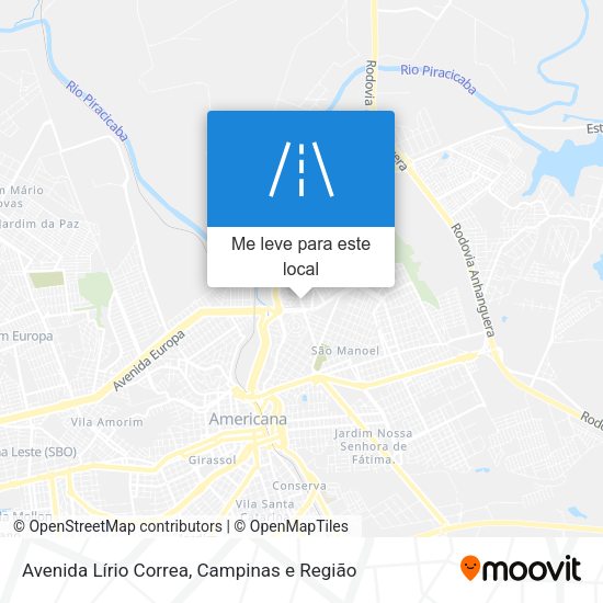 Avenida Lírio Correa mapa
