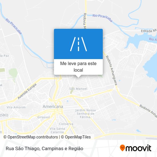 Rua São Thiago mapa