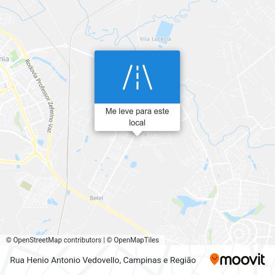 Rua Henio Antonio Vedovello mapa