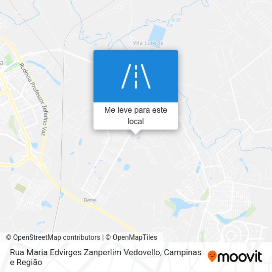 Rua Maria Edvirges Zanperlim Vedovello mapa
