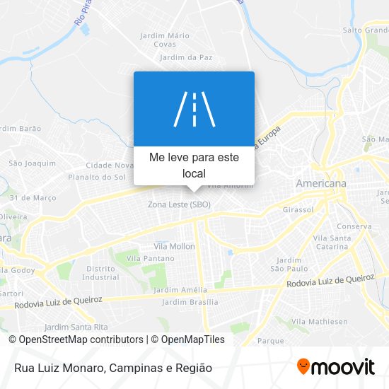 Rua Luiz Monaro mapa
