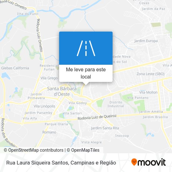 Rua Laura Siqueira Santos mapa