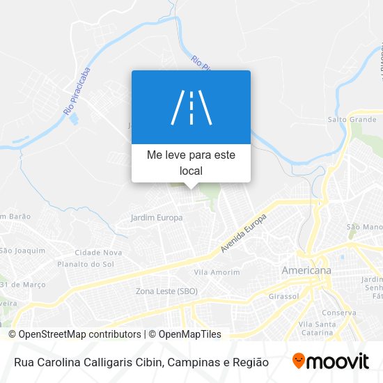 Rua Carolina Calligaris Cibin mapa