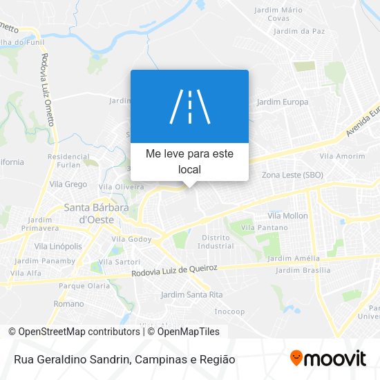 Rua Geraldino Sandrin mapa