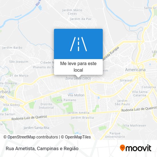Rua Ametista mapa